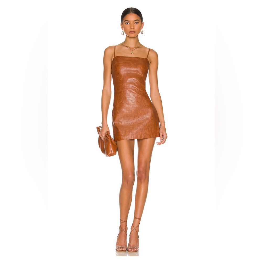 Bardot Croc Mini Dress